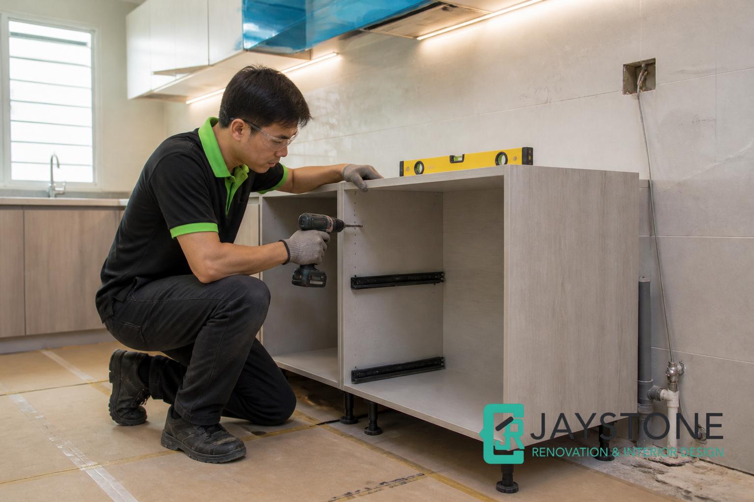 What Happens During a Kitchen Renovation in Singapore From Dismantling to Cabinet Installation? by Jaystone Renovation & Interior Design Singapore
