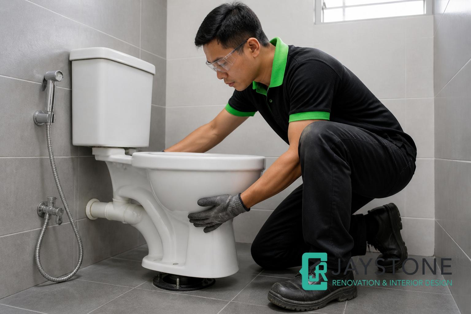What Happens During a Toilet Renovation From Hacking to Sanitary Installation in Singapore? by Jaystone Renovation & Interior Design Singapore